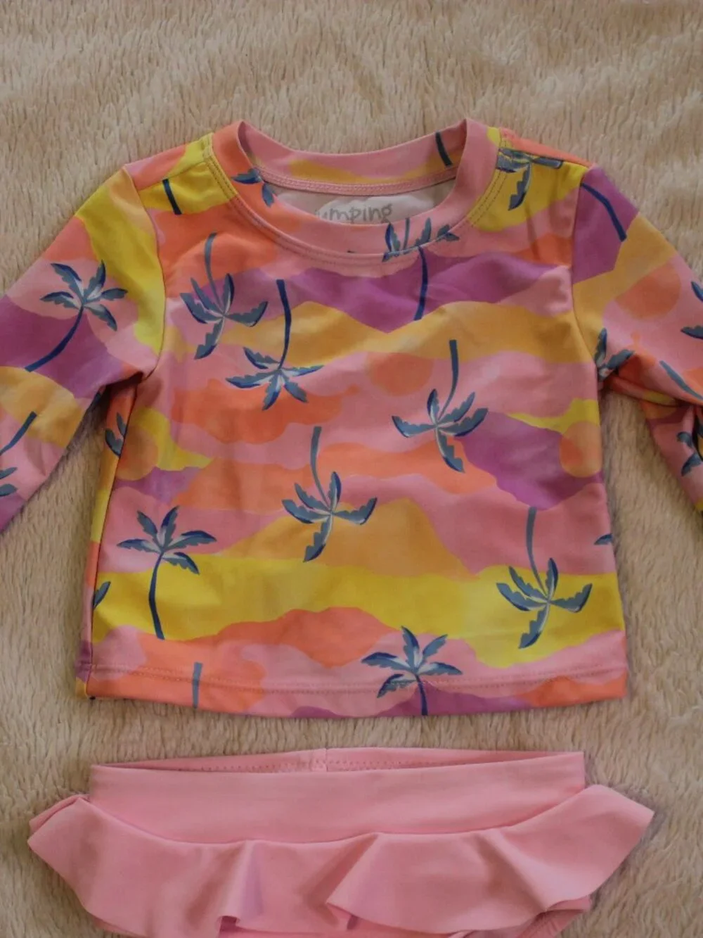 Lot of 2 Toddler Girl Two Piece Bathing Suits